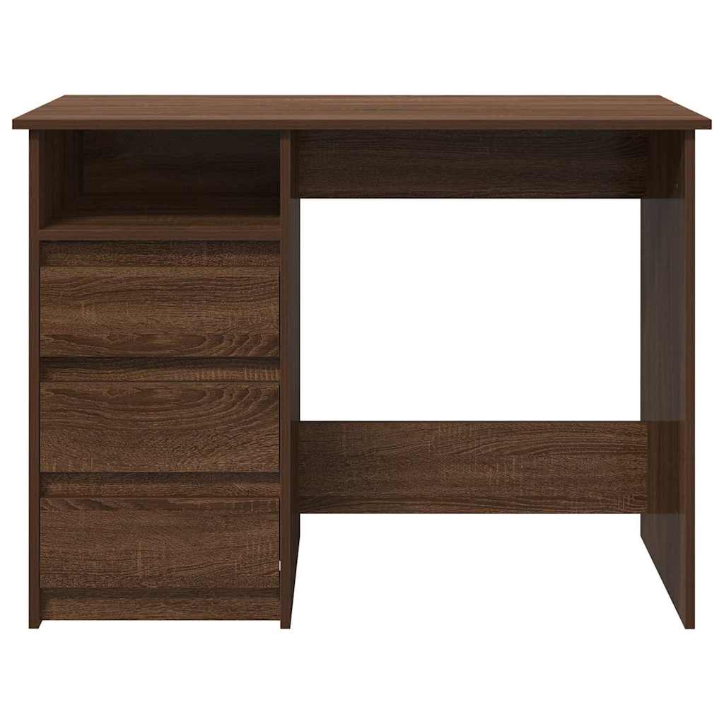 Desk Brown Oak 102x50x75 cm Engineered Wood