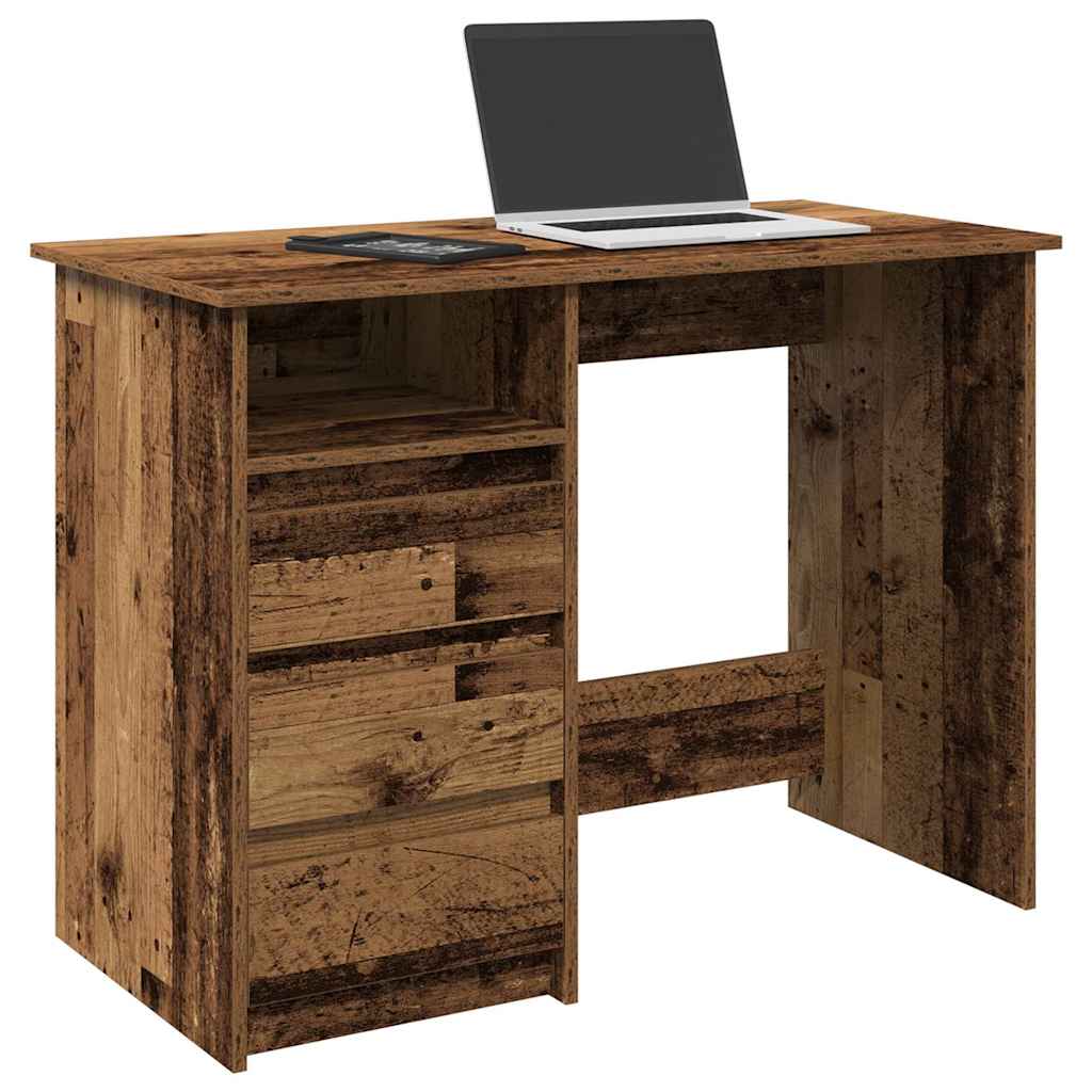 Desk Old Wood 102x50x75 cm Engineered Wood