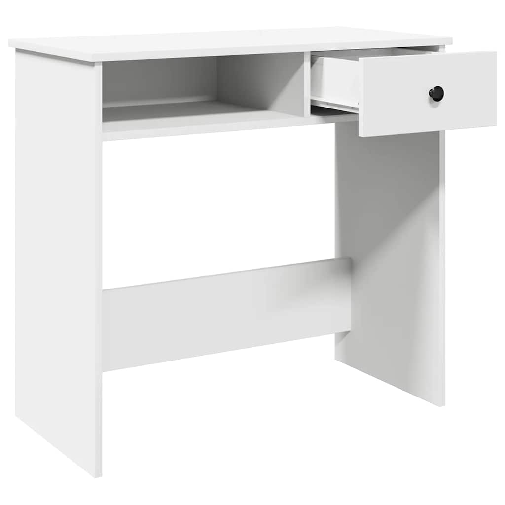 Desk White 80x40x75 cm Engineered Wood