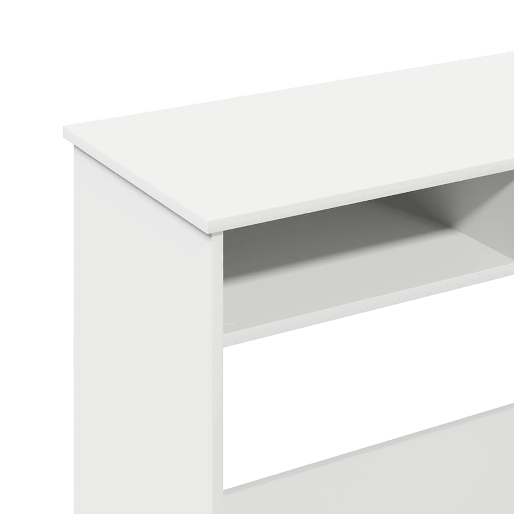 Desk White 80x40x75 cm Engineered Wood