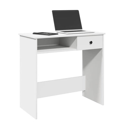 Desk White 80x40x75 cm Engineered Wood