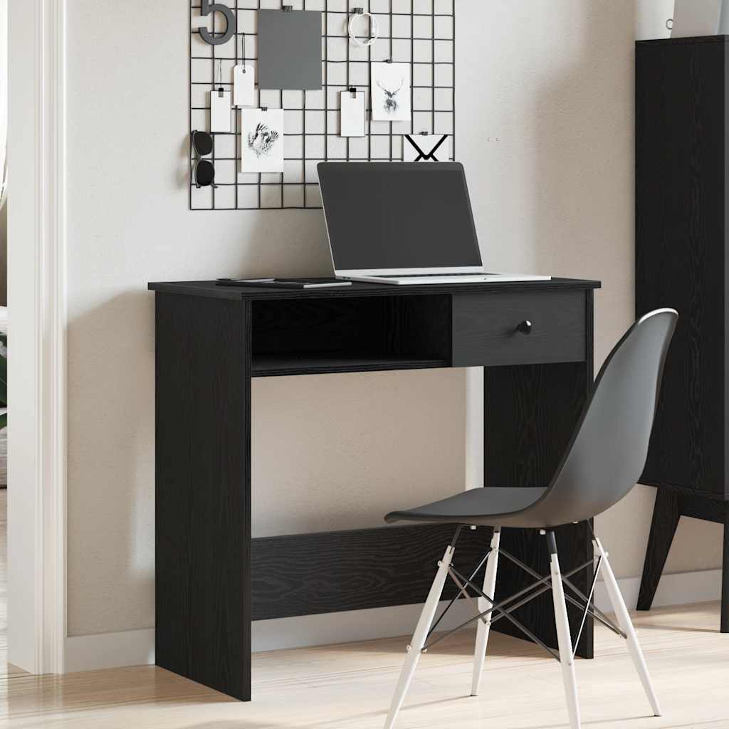 Desk Black 80x40x75 cm Engineered Wood