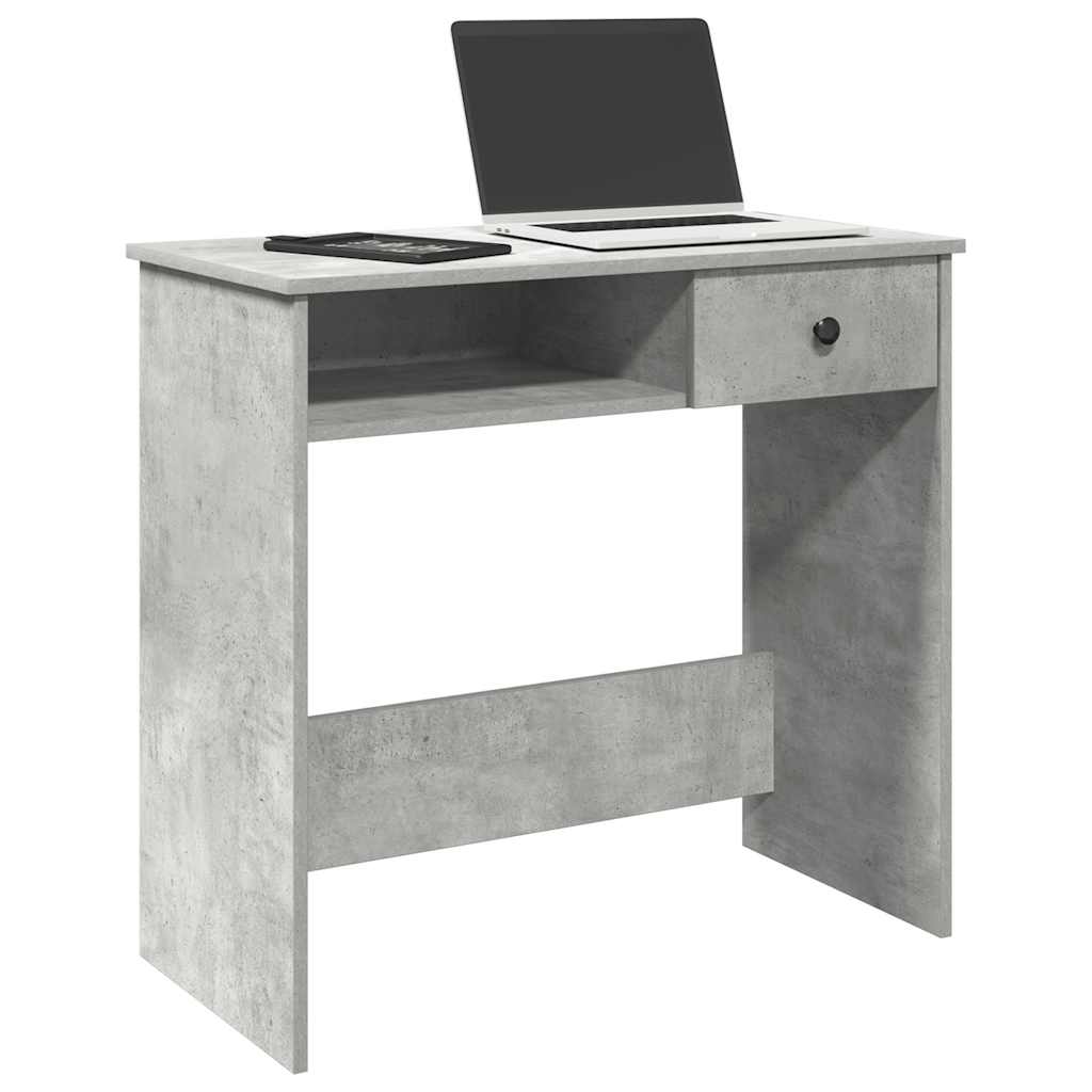 Desk Concrete Grey 80x40x75 cm Engineered Wood