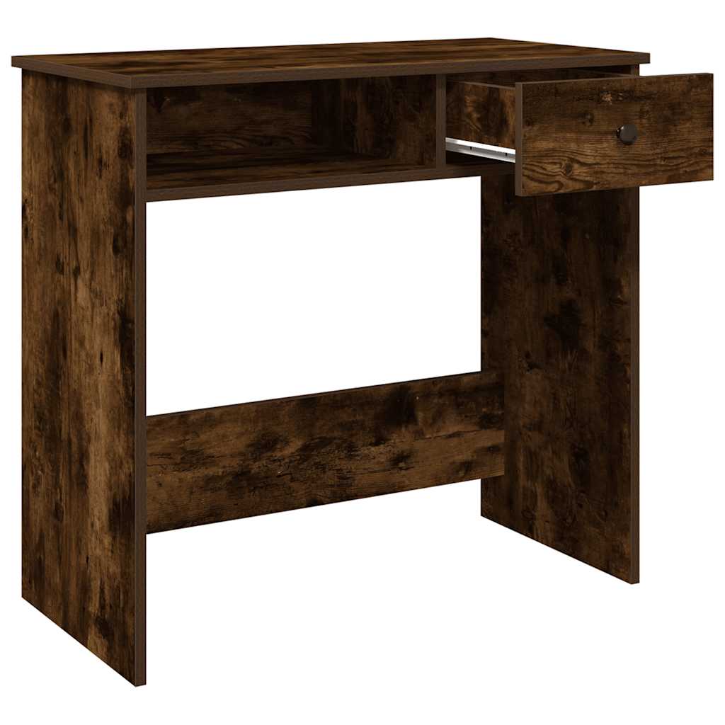 Desk Smoked Oak 80x40x75 cm Engineered Wood