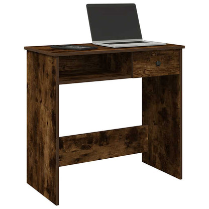 Desk Smoked Oak 80x40x75 cm Engineered Wood