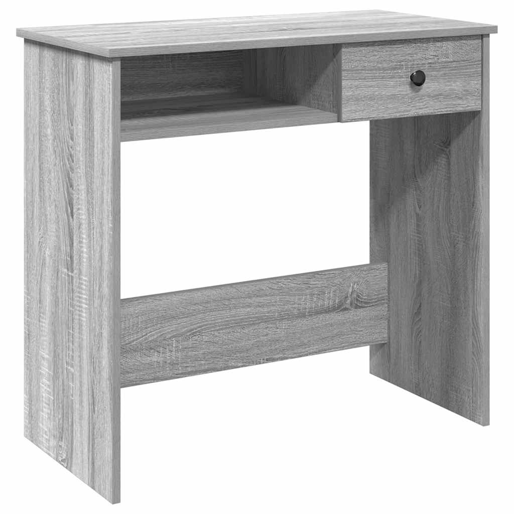 Desk Grey Sonoma 80x40x75 cm Engineered Wood