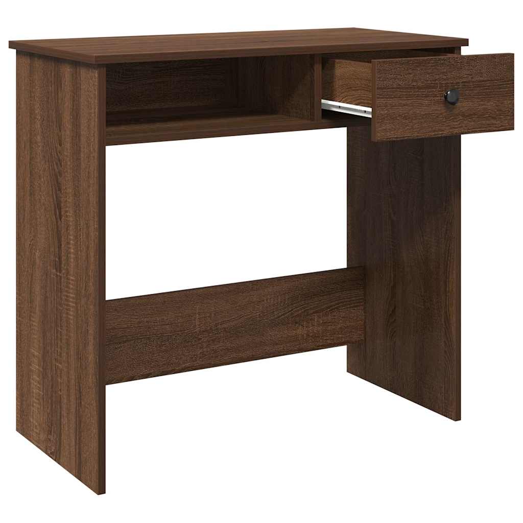 Desk Brown Oak 80x40x75 cm Engineered Wood