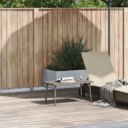 Garden Coffee Table Rectangular Grey 80x40x37 cm Poly Rattan