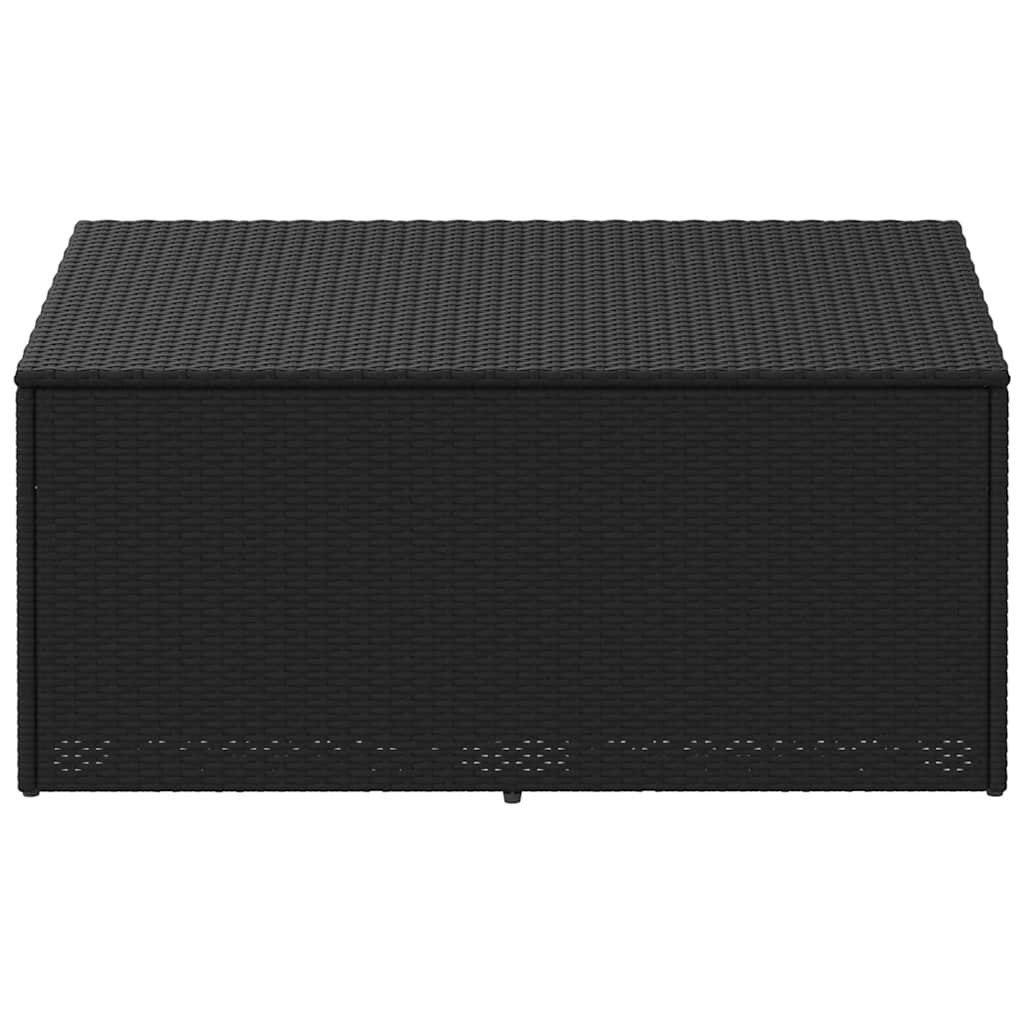 Garden Storage Box Black 110x50x58 cm Poly Rattan