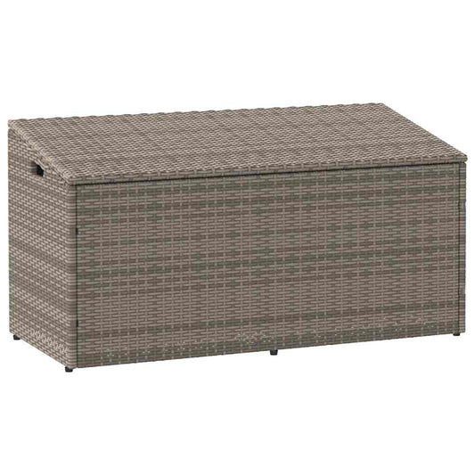 Garden Storage Box Grey 110x50x58 cm Poly Rattan