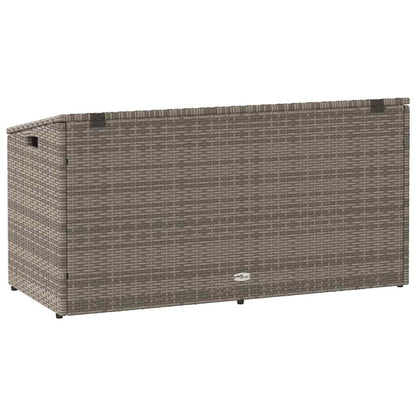 Garden Storage Box Grey 110x50x58 cm Poly Rattan