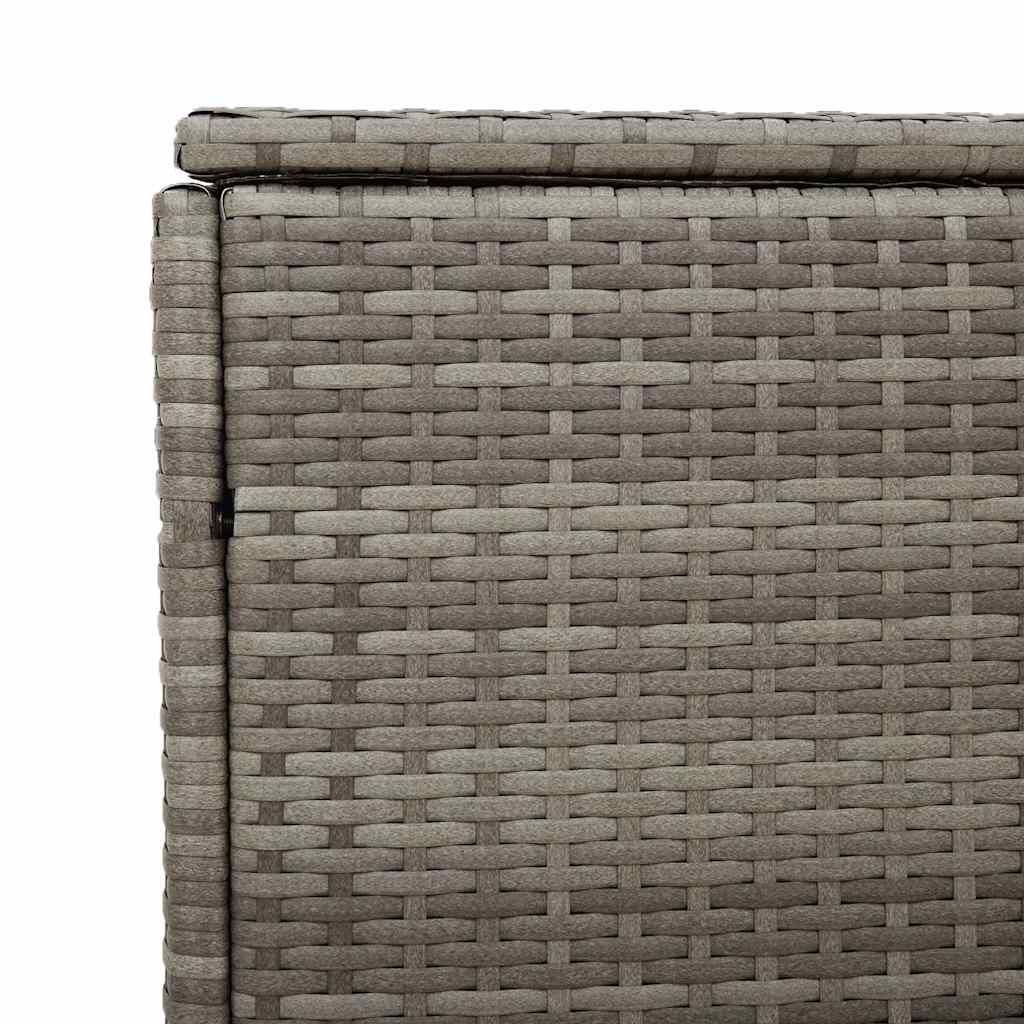 Garden Storage Box Grey 110x50x58 cm Poly Rattan