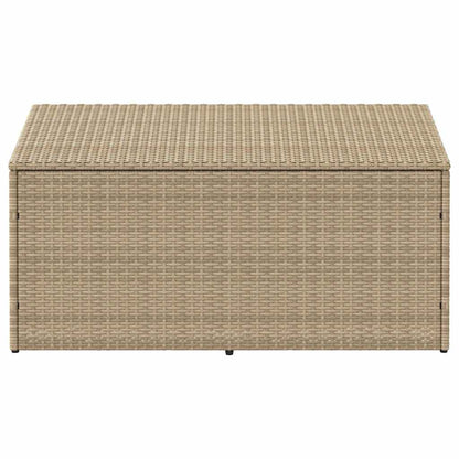 Garden Storage Box Beige 110x50x58 cm Poly Rattan