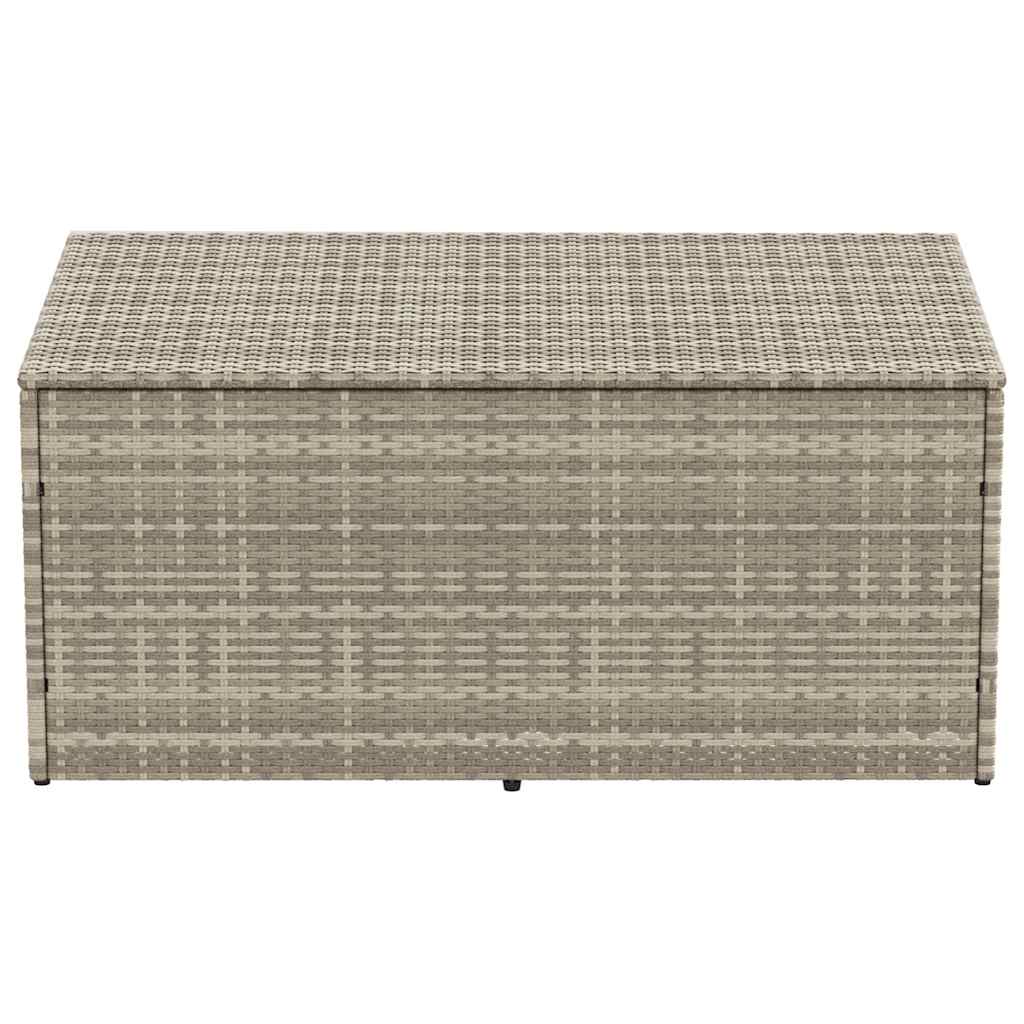 Garden Storage Box Light Grey 110x50x58 cm Poly Rattan