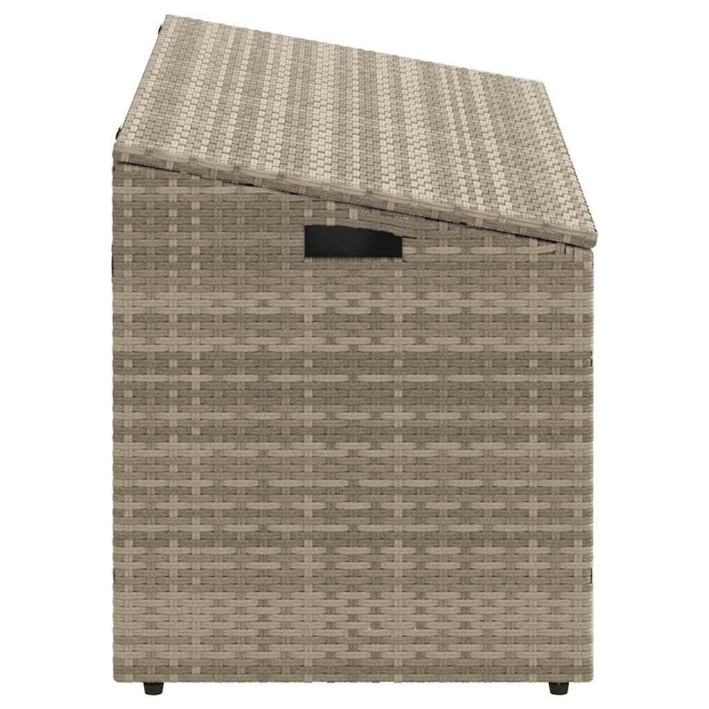 Garden Storage Box Light Grey 110x50x58 cm Poly Rattan