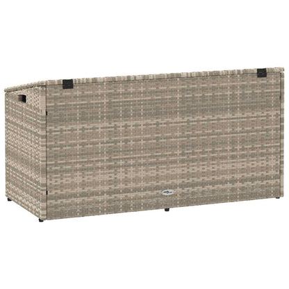 Garden Storage Box Light Grey 110x50x58 cm Poly Rattan