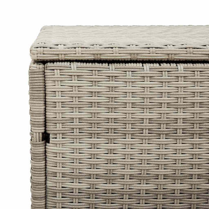 Garden Storage Box Light Grey 110x50x58 cm Poly Rattan