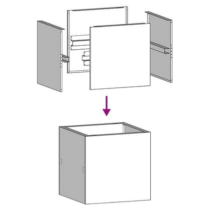 Planter Anthracite 40x40x40 cm Cold-rolled Steel