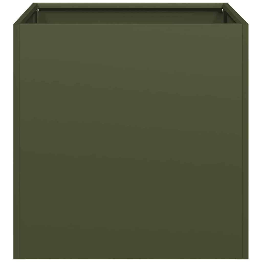 Planter Olive Green 40x40x40 cm Cold-rolled Steel