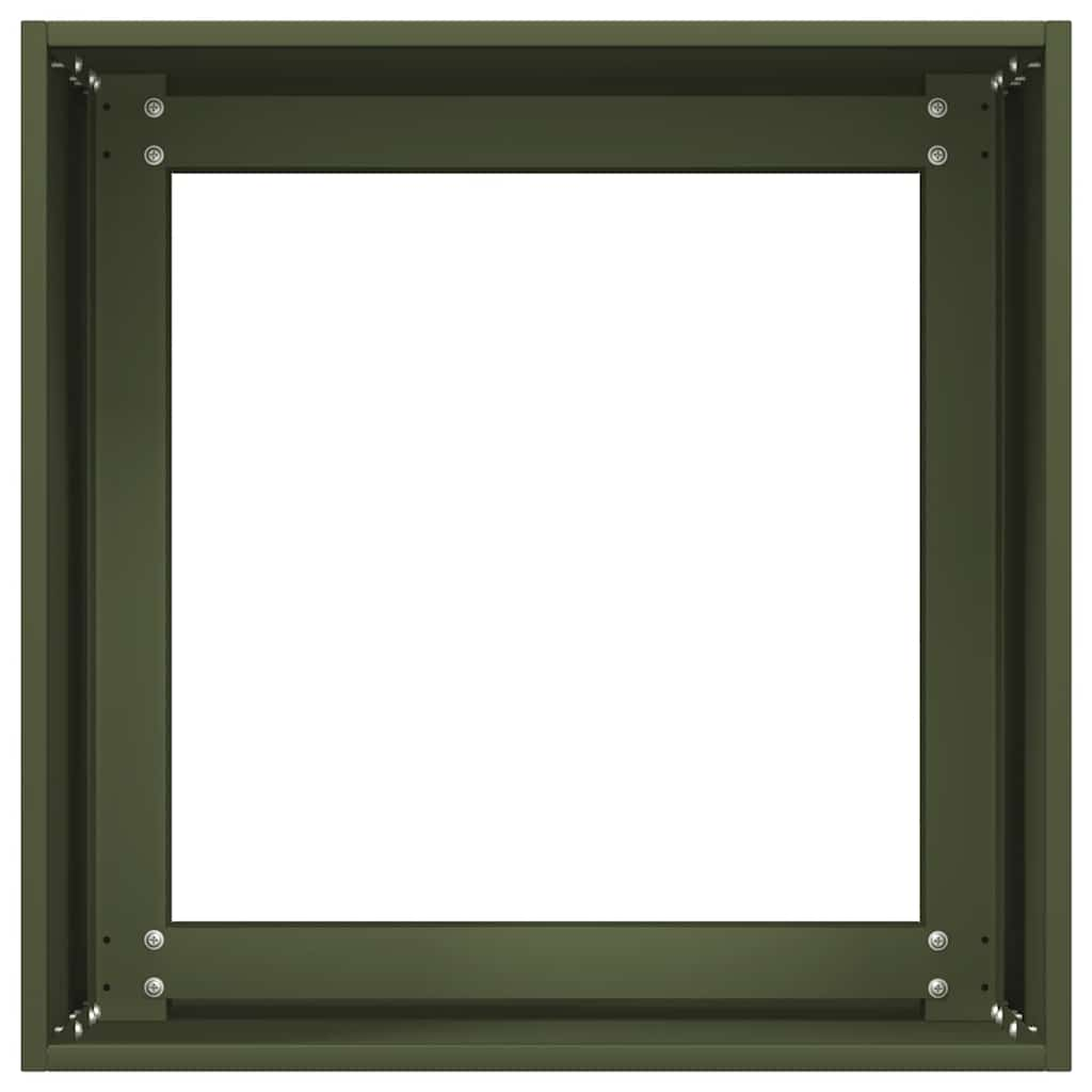 Planter Olive Green 40x40x40 cm Cold-rolled Steel