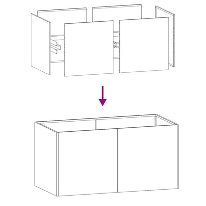 Planter White 80x40x40 cm Cold-rolled Steel