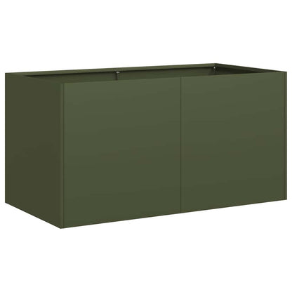 Planter Olive Green 80x40x40 cm Cold-rolled Steel