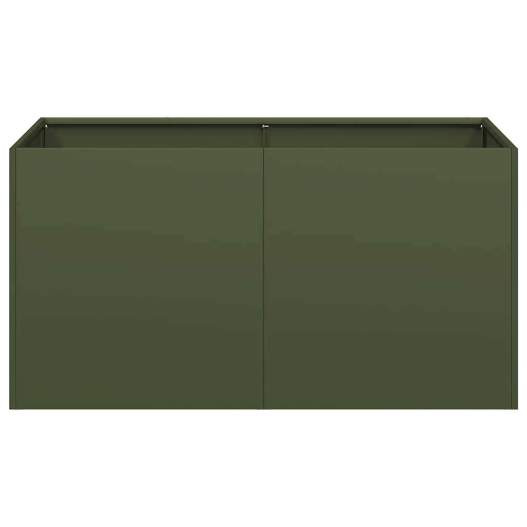 Planter Olive Green 80x40x40 cm Cold-rolled Steel