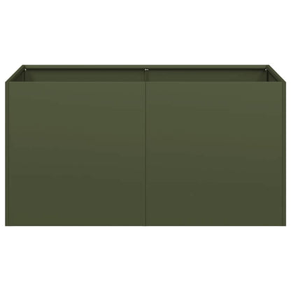 Planter Olive Green 80x40x40 cm Cold-rolled Steel