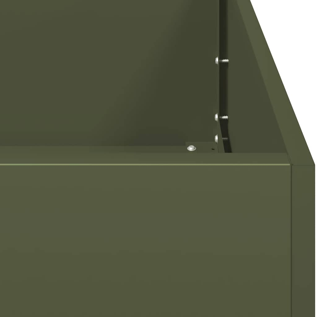 Planter Olive Green 80x40x40 cm Cold-rolled Steel