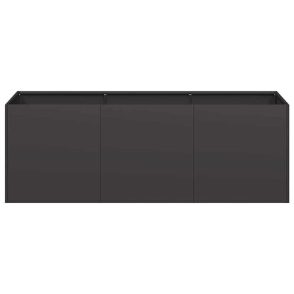 Planter Black 120x40x40 cm Cold-rolled Steel