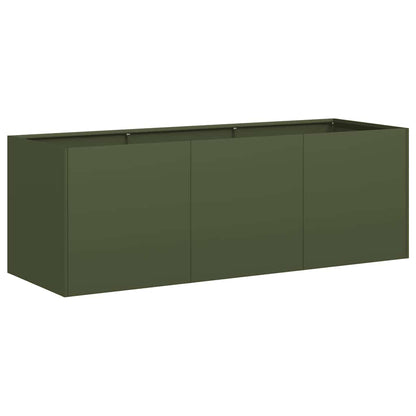 Planter Olive Green 120x40x40 cm Cold-rolled Steel