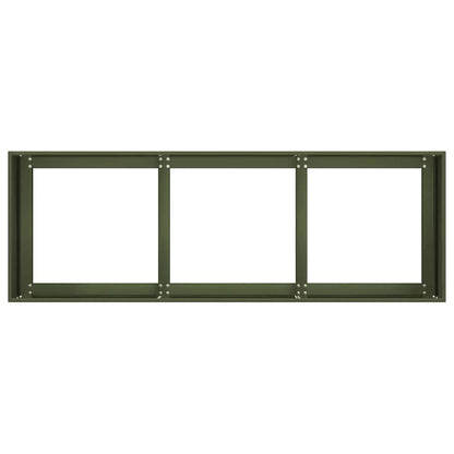 Planter Olive Green 120x40x40 cm Cold-rolled Steel