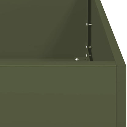 Planter Olive Green 120x40x40 cm Cold-rolled Steel