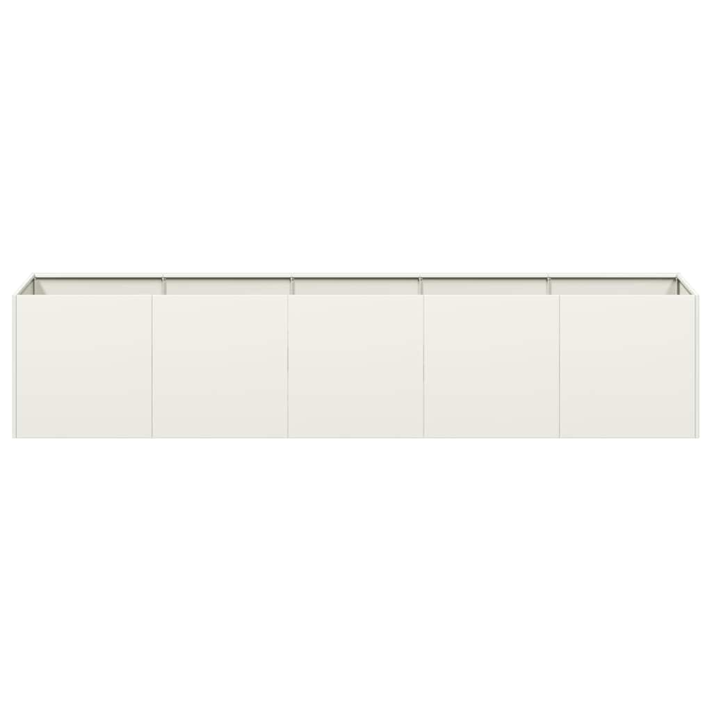 Planter White 200x40x40 cm Cold-rolled Steel