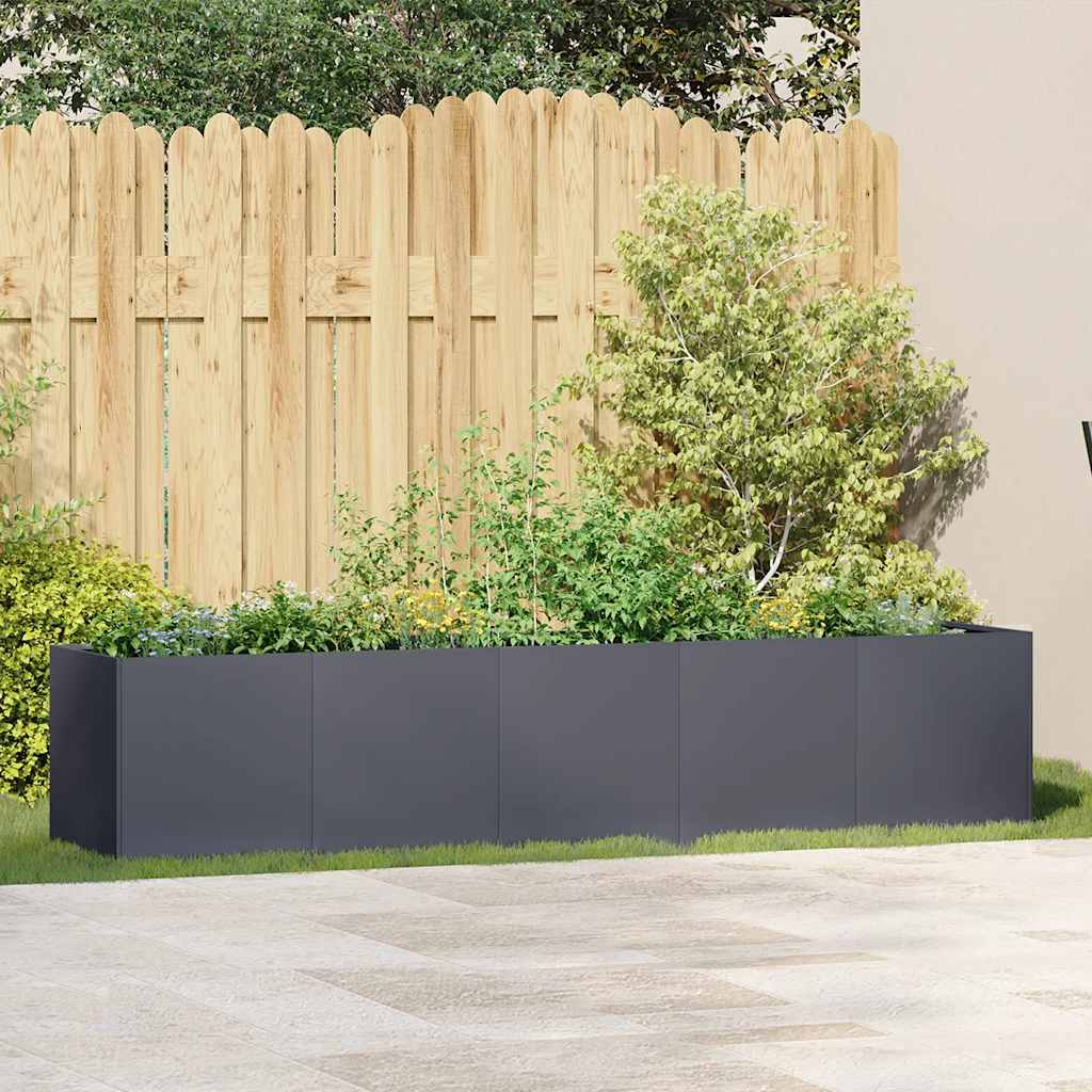 Planter Anthracite 200x40x40 cm Cold-rolled Steel