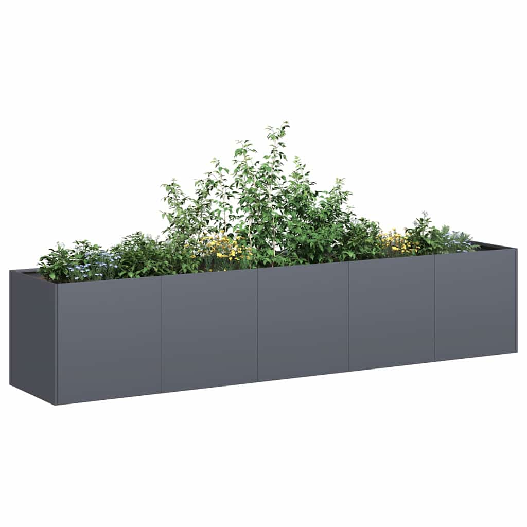 Planter Anthracite 200x40x40 cm Cold-rolled Steel