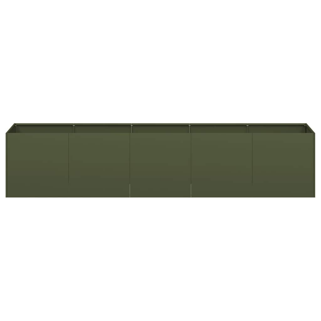 Planter Olive Green 200x40x40 cm Cold-rolled Steel