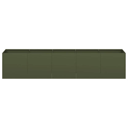 Planter Olive Green 200x40x40 cm Cold-rolled Steel