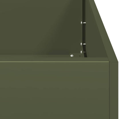 Planter Olive Green 200x40x40 cm Cold-rolled Steel