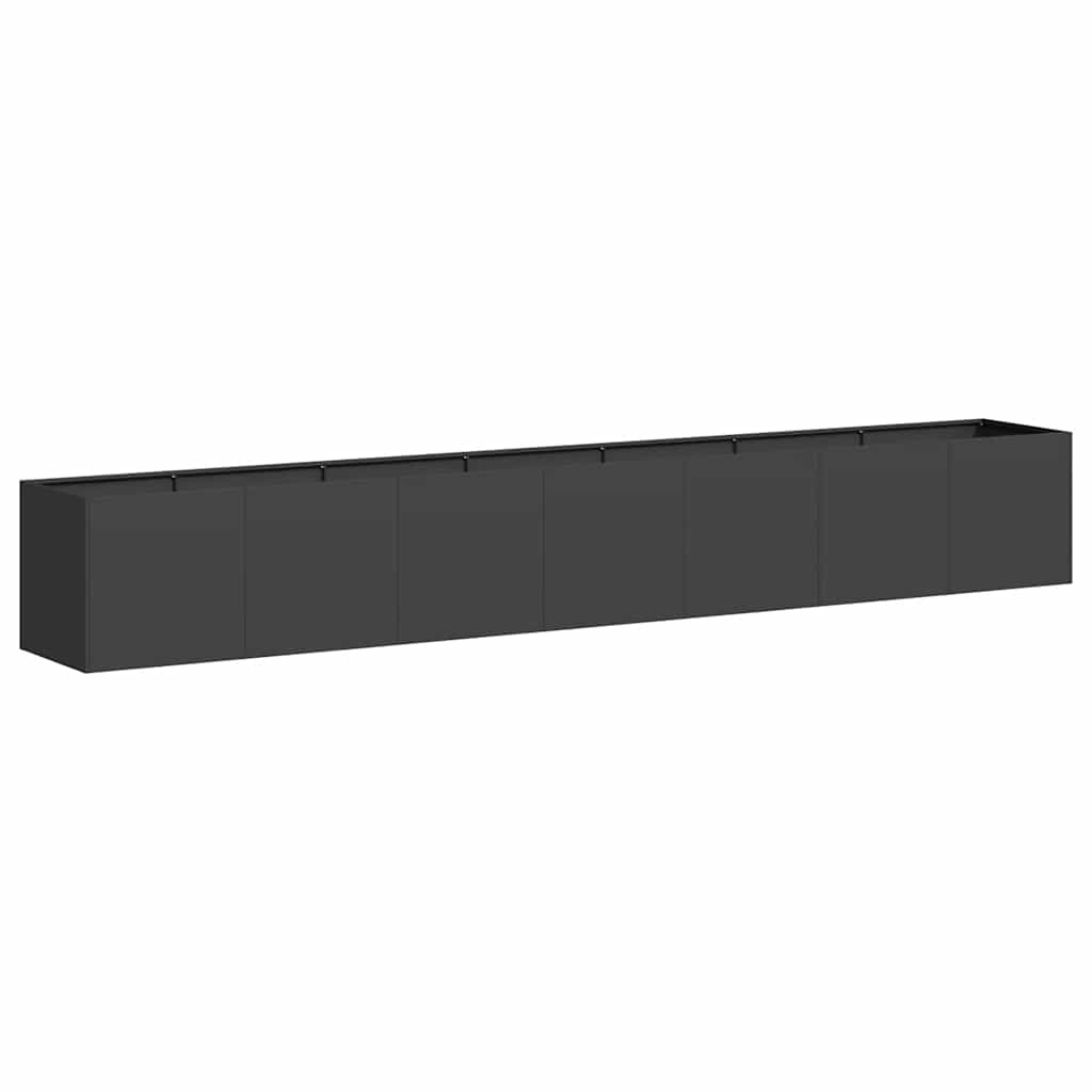 Planter Black 280x40x40 cm Cold-rolled Steel