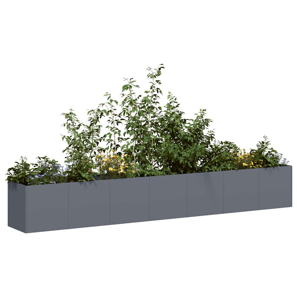 Planter Anthracite 280x40x40 cm Cold-rolled Steel