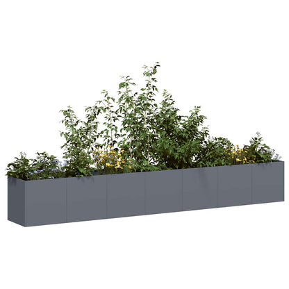 Planter Anthracite 280x40x40 cm Cold-rolled Steel