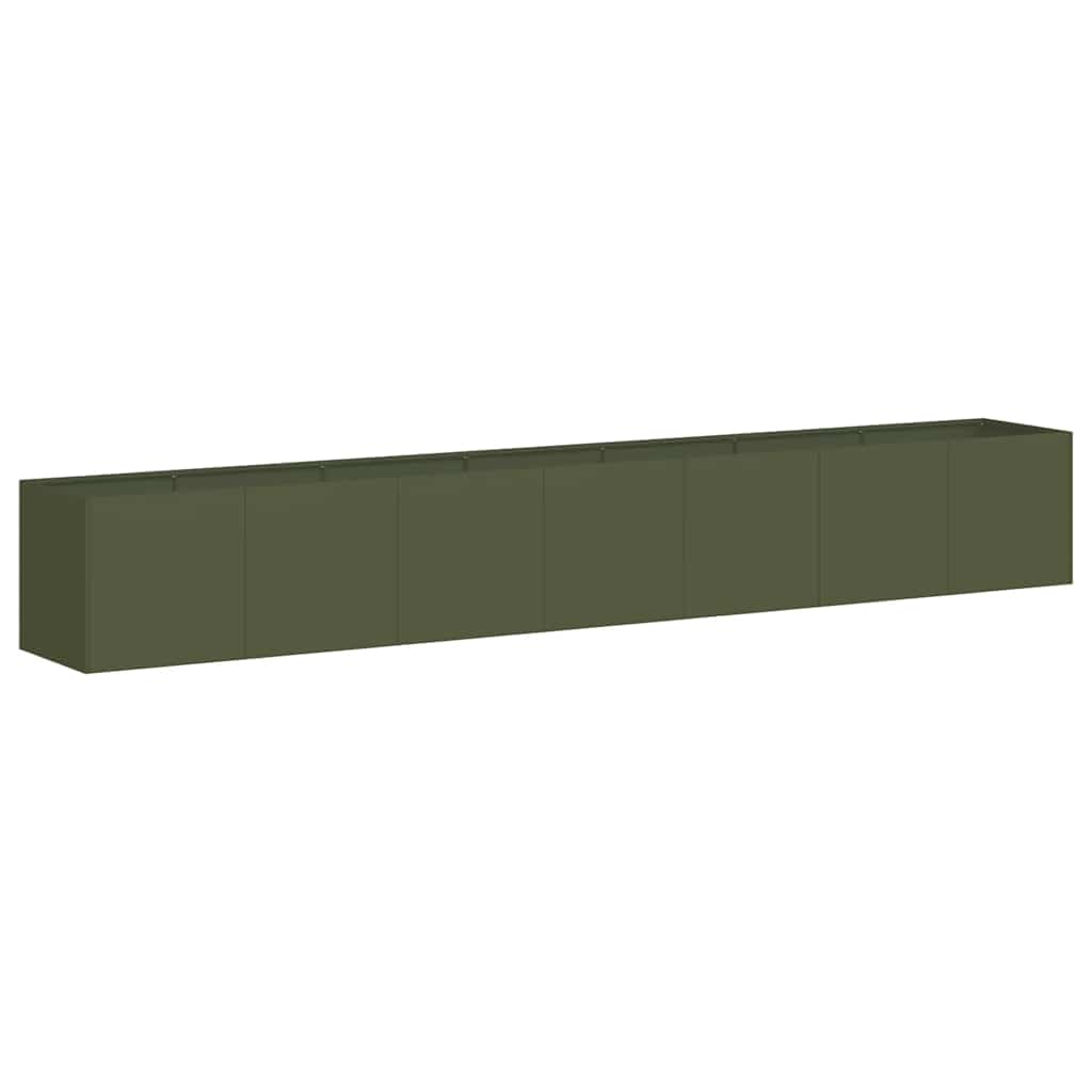 Planter Olive Green 280x40x40 cm Cold-rolled Steel