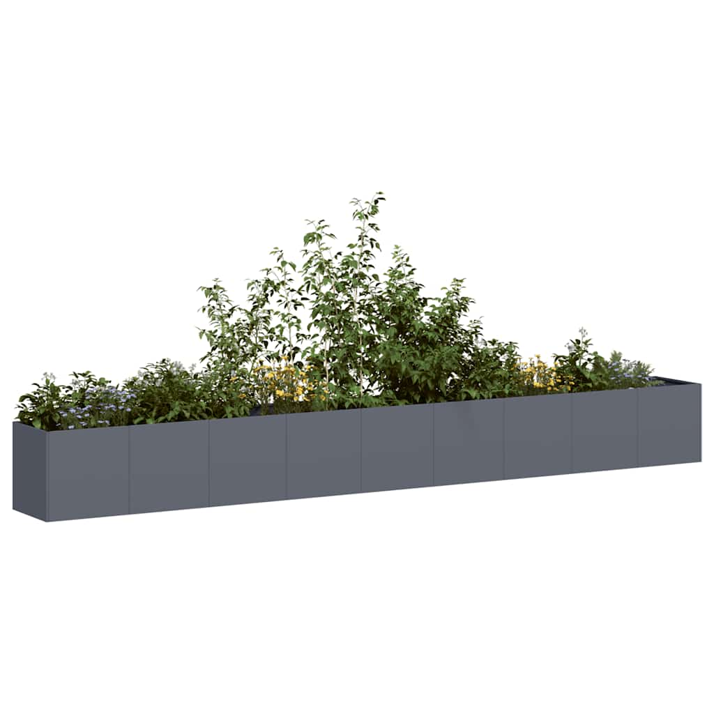 Planter Anthracite 360x40x40 cm Cold-rolled Steel