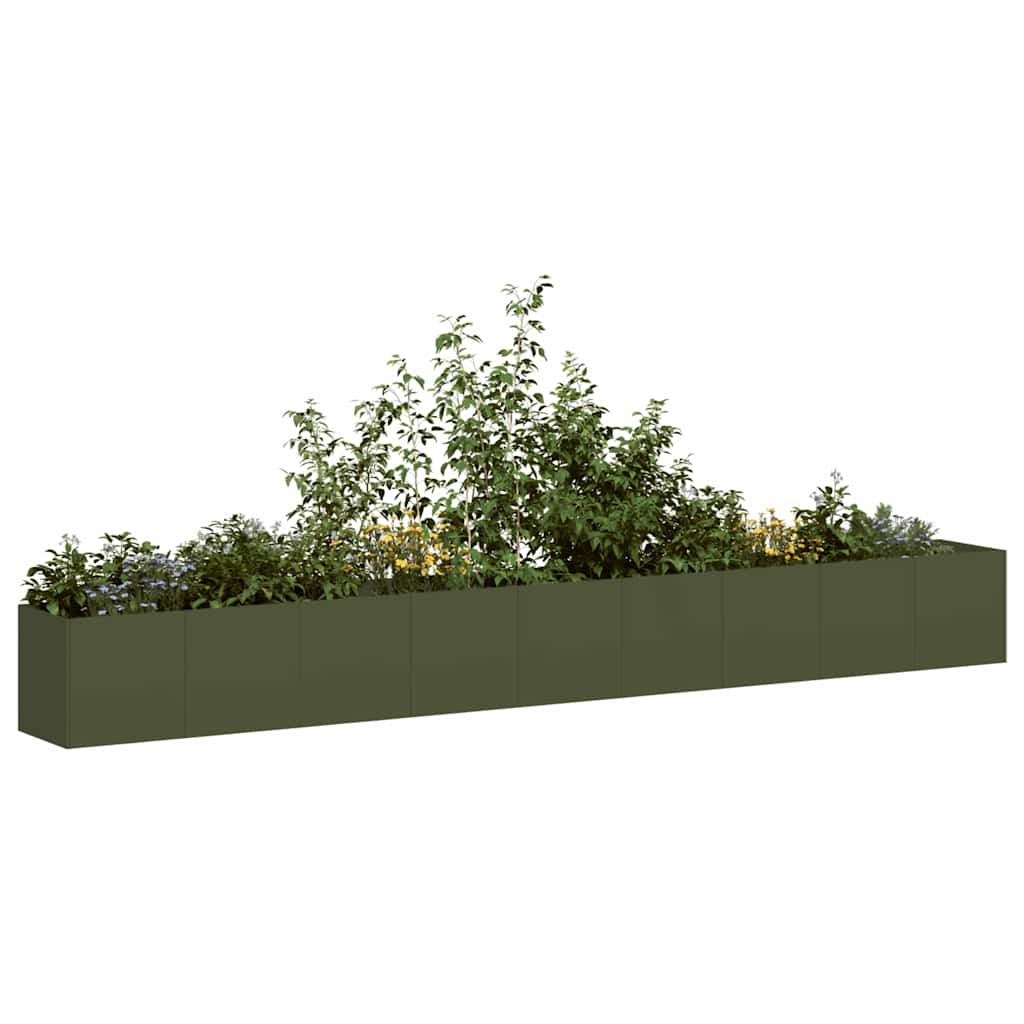 Planter Olive Green 360x40x40 cm Cold-rolled Steel