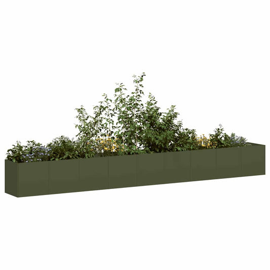 Planter Olive Green 360x40x40 cm Cold-rolled Steel