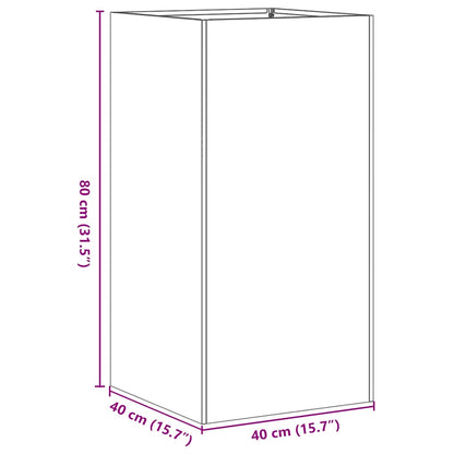 Planter Black 40x40x80 cm Cold-rolled Steel