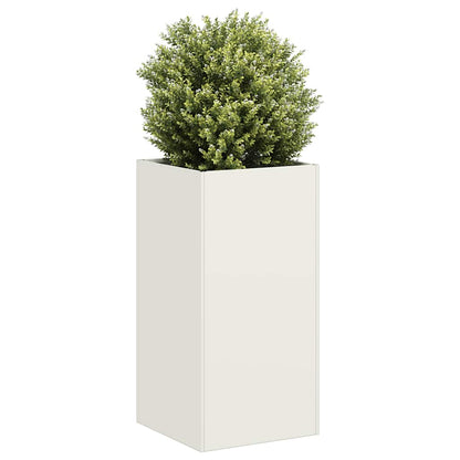 Planter White 40x40x80 cm Cold-rolled Steel