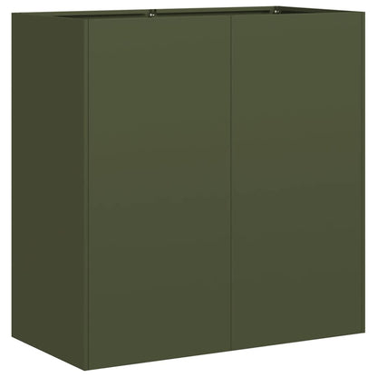 Planter Olive Green 80x40x80 cm Cold-rolled Steel