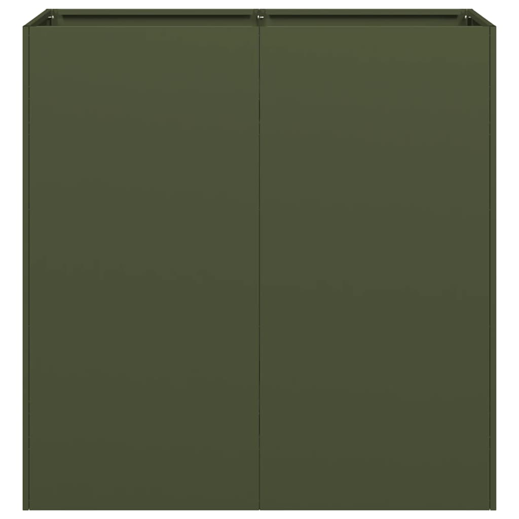 Planter Olive Green 80x40x80 cm Cold-rolled Steel